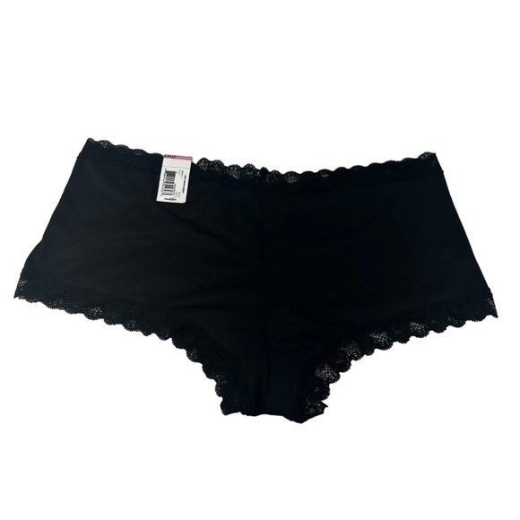 George Women's Size 7 Large Panty Cheeky Lace Waist Leg Openings Black New - Picture 2 of 10